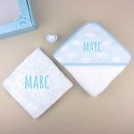 Cajita Nubes Azul o Rosa Personalizada