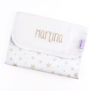 Portadocumentos Estrellas Beige Personalizado