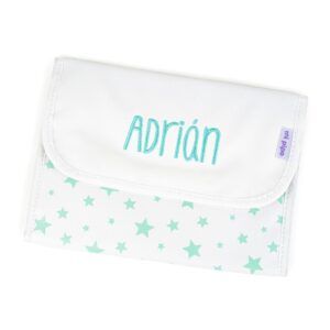 Portadocumentos Estrellas Menta personalizado