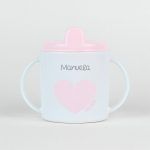 Taza Corazón rosa pastel personalizada