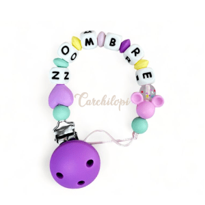 Cadenita de silicona Corazón Violeta