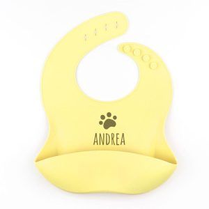 Babero silicona Amarillo Soft Personalizado