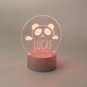 Lamparita redonda Panda personalizada
