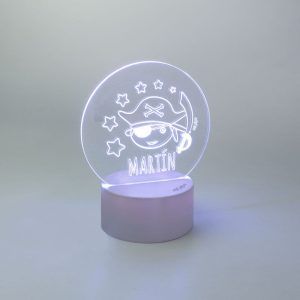 Lamparita redonda Pirata personalizada