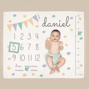 Manta cumplemes Banderín personalizada