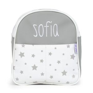 Mochila Estrellas Gris Personalizada