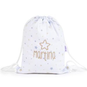 Petate Estrellas Beige Personalizado Bordado