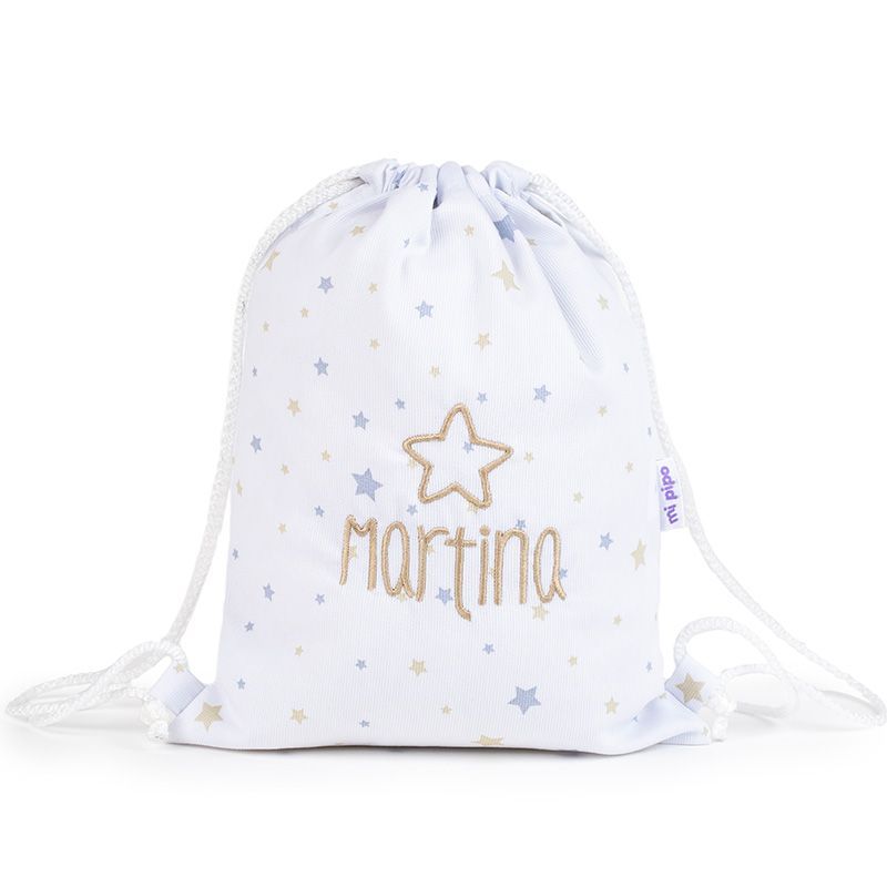 Petate Estrellas Beige Personalizado Bordado