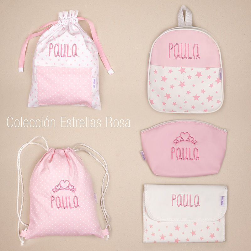 Petate Estrellas Rosa Personalizado Bordado - Imagen 3