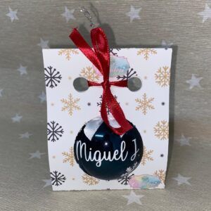 Bola de Navidad Azul Carchilopi personalizada