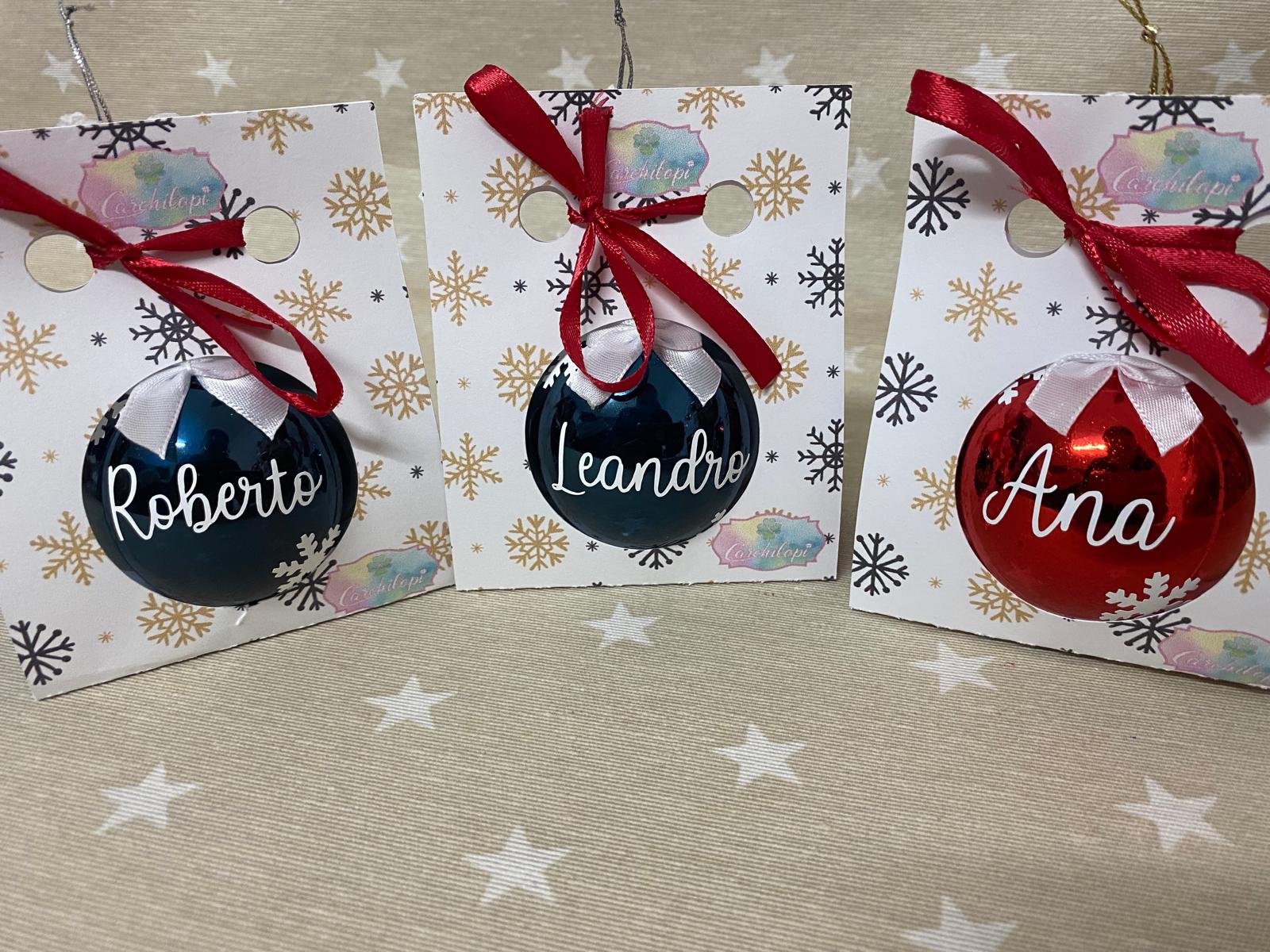 Bola de Navidad Azul Carchilopi personalizada - Imagen 2