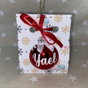 Bola de Navidad Roja Carchilopi personalizada