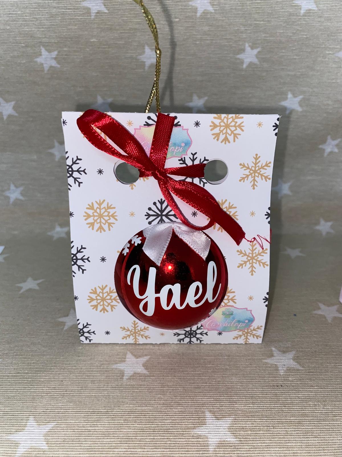 Bola de Navidad Roja Carchilopi personalizada
