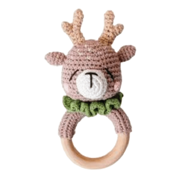 Sonajero Mordedor de Crochet Ciervo