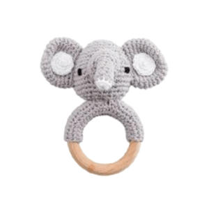 Sonajero Mordedor de Crochet Elefante