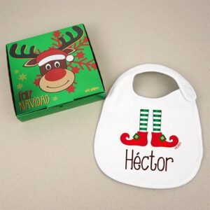Babero Navideño Personalizado Elfo
