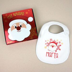 Babero Navideño Personalizado Papá Noel