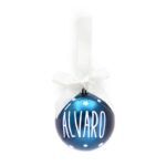Bola con Lazo Navidad Azul personalizada
