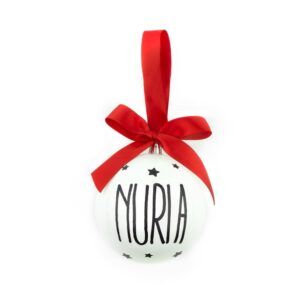 Bola con Lazo Navidad Blanca personalizada