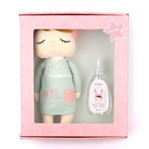 Cajita Muñeca Metoo Angela Gris + Colonia personalizada