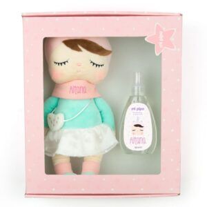 Cajita Muñeca Metoo Angela Unicornio + Colonia personalizada