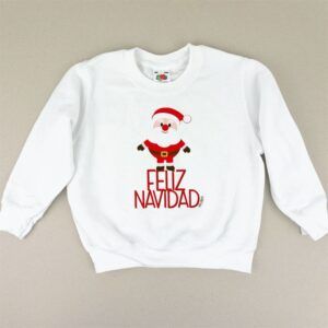 Sudadera niño Personalizada Feliz Navidad Papá Noel cuerpo entero