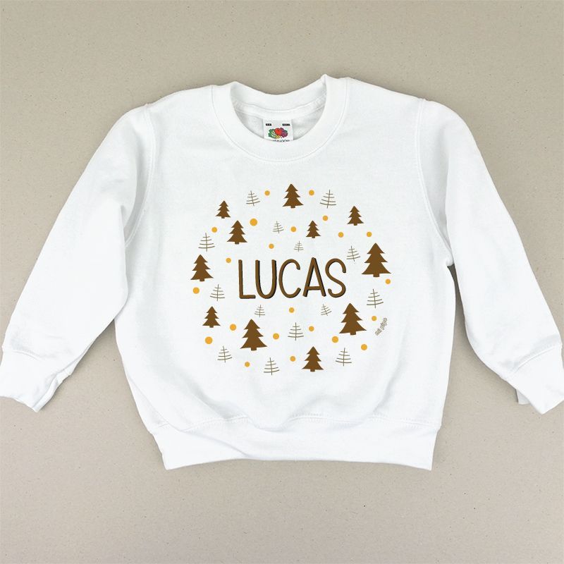 Sudadera niño Personalizada Árboles marrones