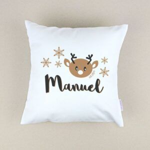 Cojín Navideño personalizado Reno