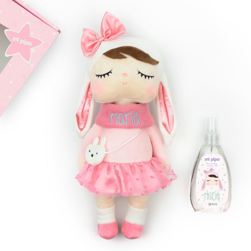 Cajita Muñeca Metoo Angela Bunny + Colonia personalizada - Imagen 2