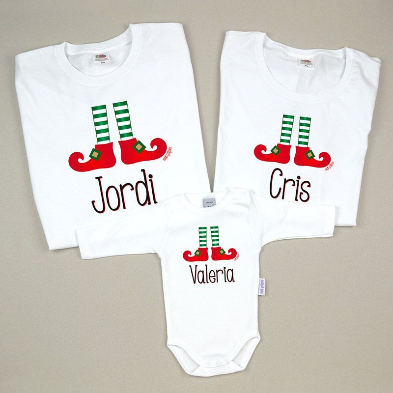Pack 3 Prendas Personalizadas Elfo Navidad