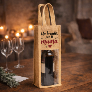 Bolsa para Vino Personalizada “Un Brindis por Ti, Mamá” 🍷💖 | Regalo Día de la Madre