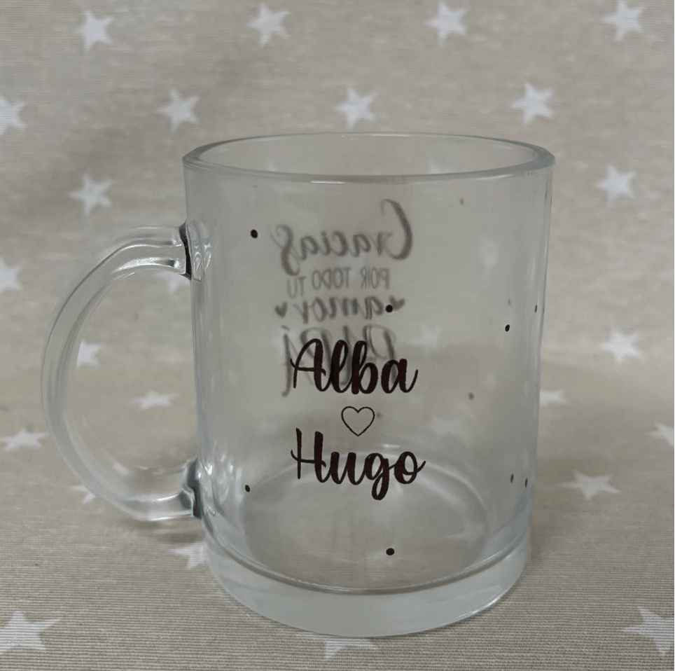 Taza de cristal personalizada Día del Padre – Gracias por todo tu amor Papá - Imagen 4
