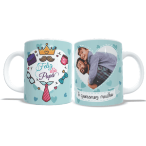 Taza personalizada Día del Padre con foto y frase