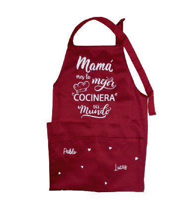 Delantal Personalizado con Nombres 💖 | Regalo Original para Mamá o Abuela - Imagen 3