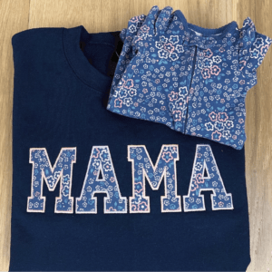 Sudadera Mamá con aplique de ropa de bebé