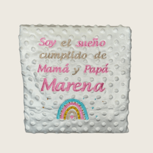 Manta Soy el sueño cumplido arcoiris