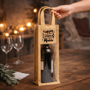Bolsa para Vino Personalizada “El Mejor Papá del Mundo” – Regalo Día del Padre