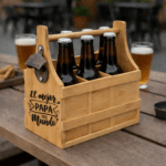 Portabotellas de Bambú Personalizado para Papá – Regalo Día del Padre