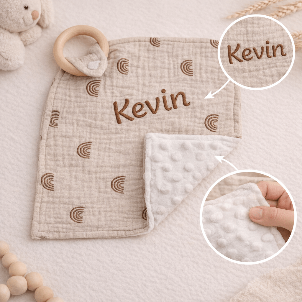 Doudou mordedor personalizado con nombre - Imagen 3
