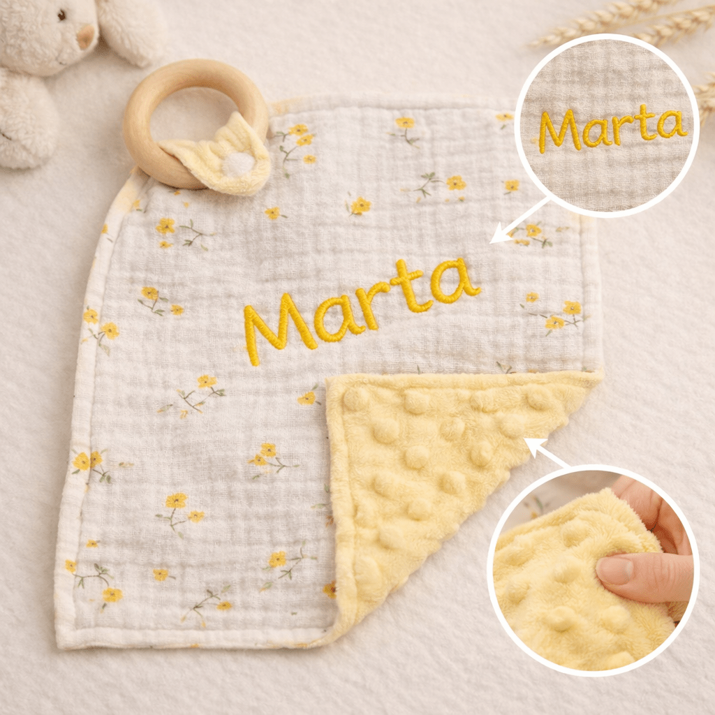 Doudou mordedor personalizado con nombre - Imagen 2