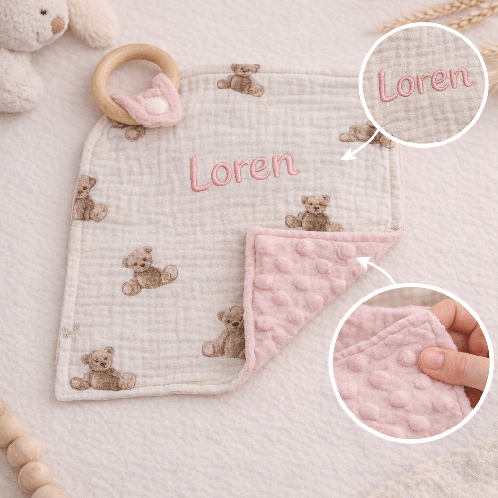 Doudou mordedor personalizado con nombre - Imagen 5