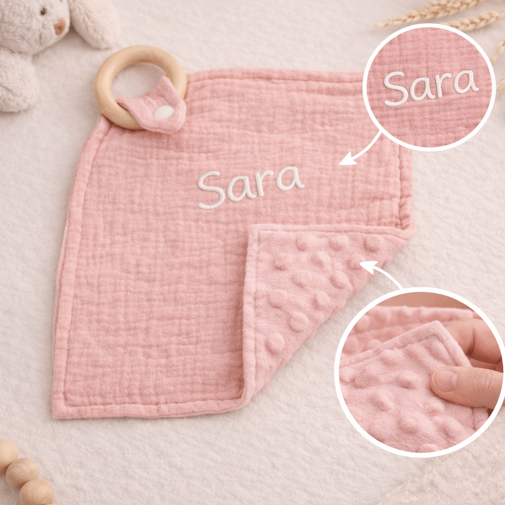 Doudou mordedor personalizado con nombre - Imagen 4