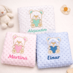 Manta Personalizada Osito con Nombre