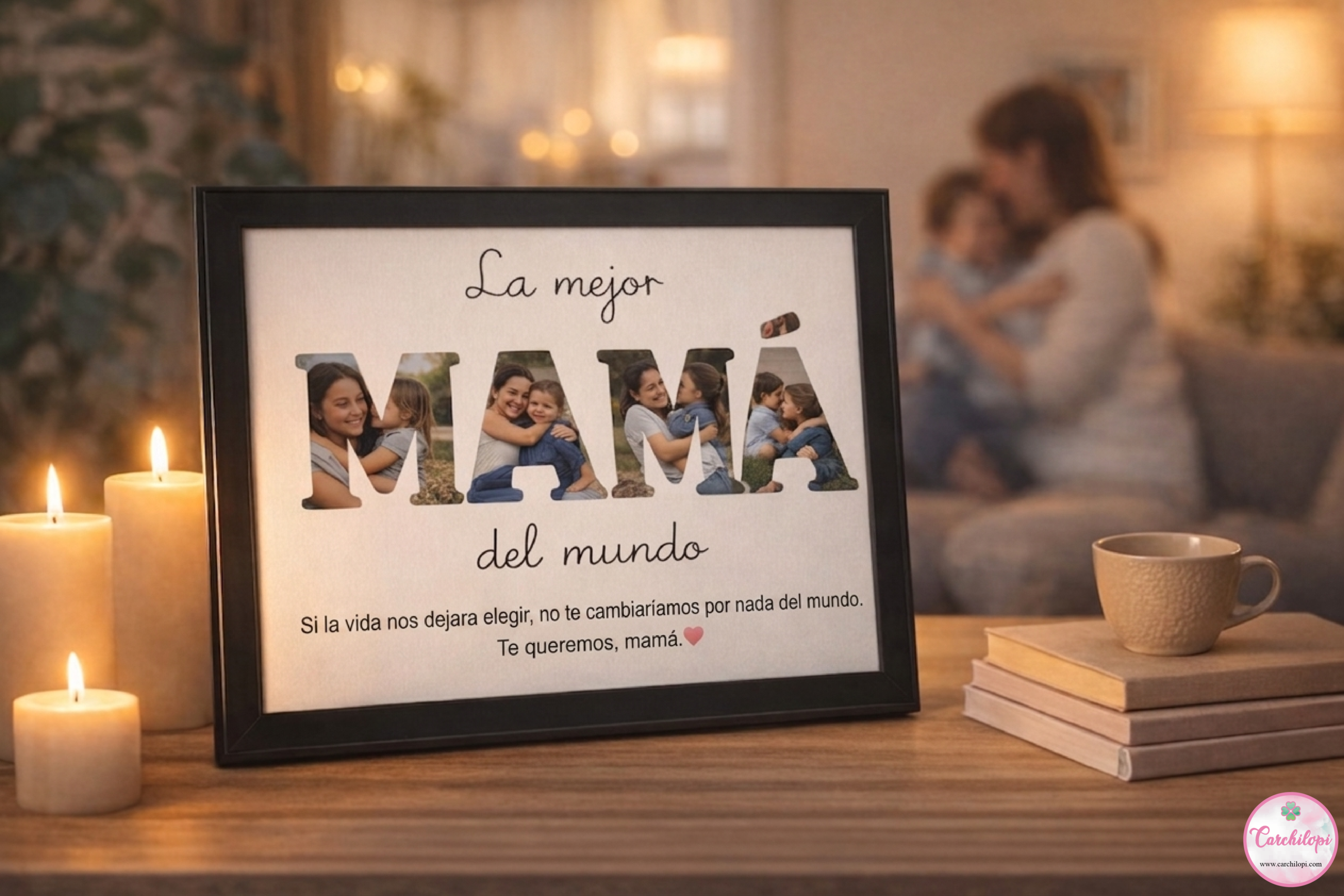 Cuadro Personalizado para Mamá con Fotos – Regalo Día de la Madre