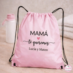 Mochila Personalizada “MAMÁ” 💗 – Regalo Económico Día de la Madre