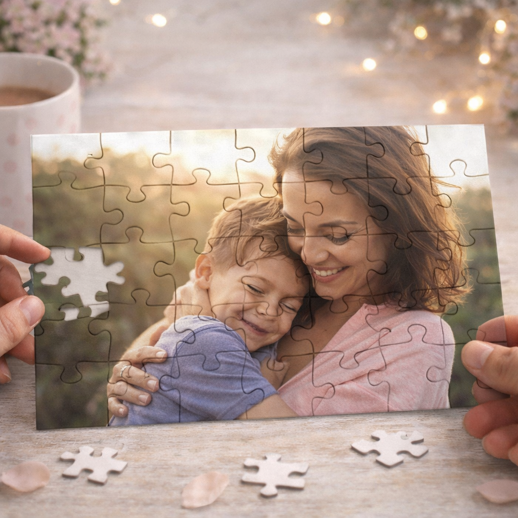 Puzzle de Madera Personalizado con Foto 💖 | Regalo Día de la Madre