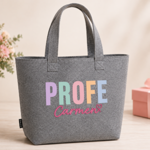 Bolso de fieltro personalizado para profes