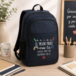 Mochila Personalizada “El Mejor Profe Eres Tú” | Regalo Original Fin de Curso