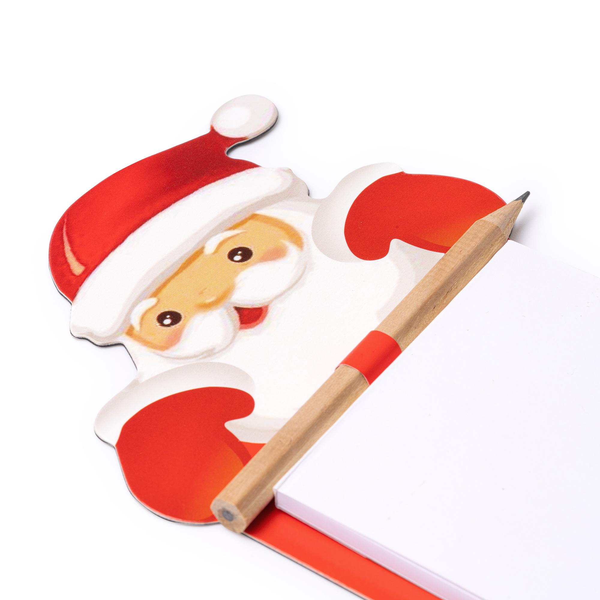 Bloc de Notas Magnético Navideño de Papá Noel con Lápiz - Imagen 2