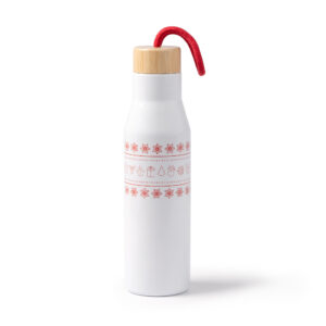 Botella Térmica Navideña de Acero Inoxidable – 500 ml